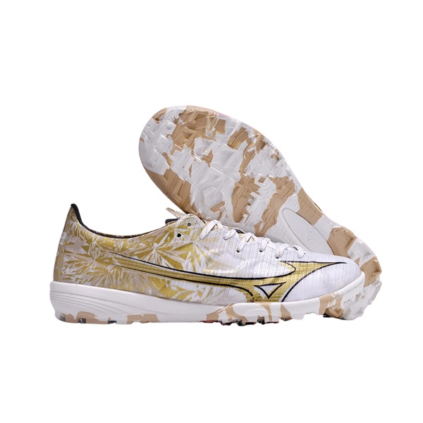 Giày Bóng Đá Mizuno Alpha Pro AS TF Trắng Vàng